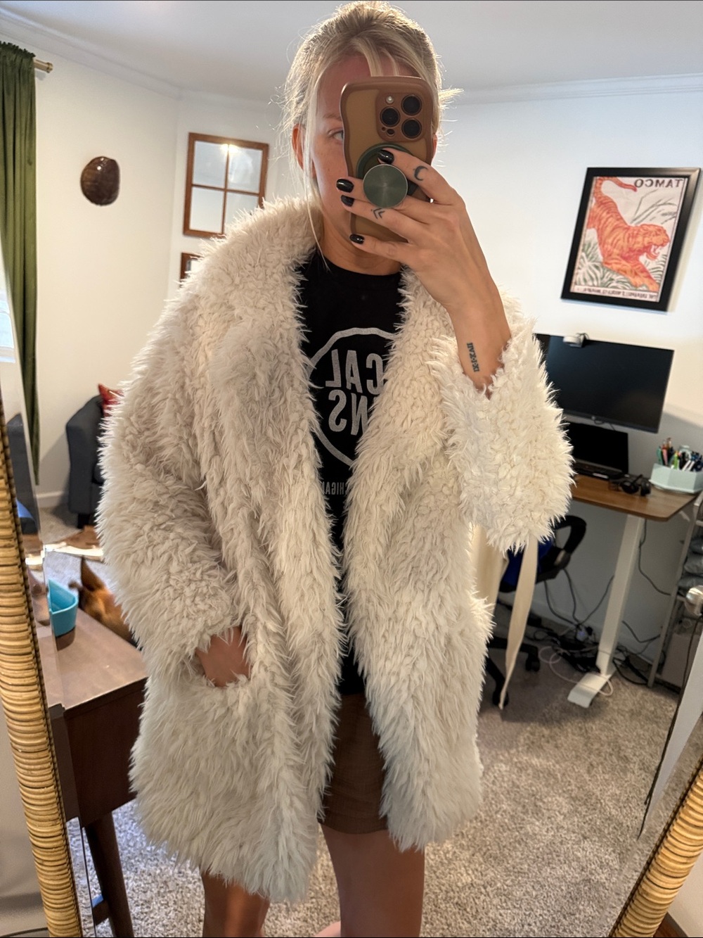 Sadie & Sage Cream Faux Sherpa Teddy Jacket